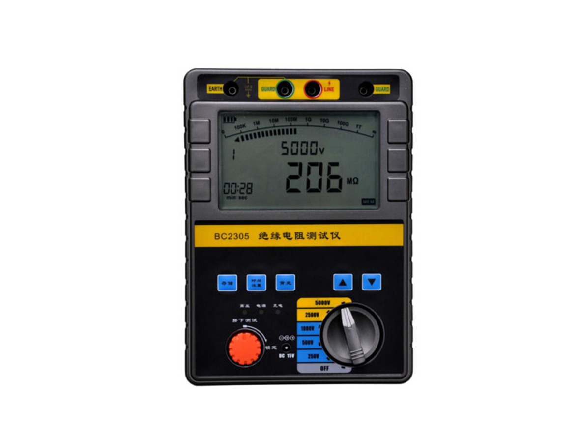 BC2305 数字双显绝缘电阻测试仪